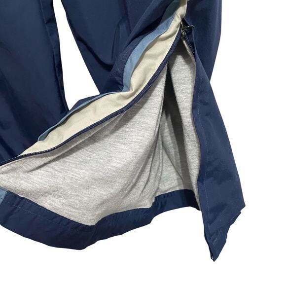 VTG 90s Y2K Nike Windbreaker lined pants Navy Blue Swoosh Zip Pockets Men’s XXL - Picture 2 of 16